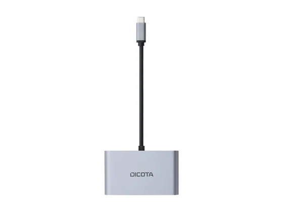 DICOTA USB-C Portable 5-en-1 — HDMI, DisplayPort et VGA — vue 1