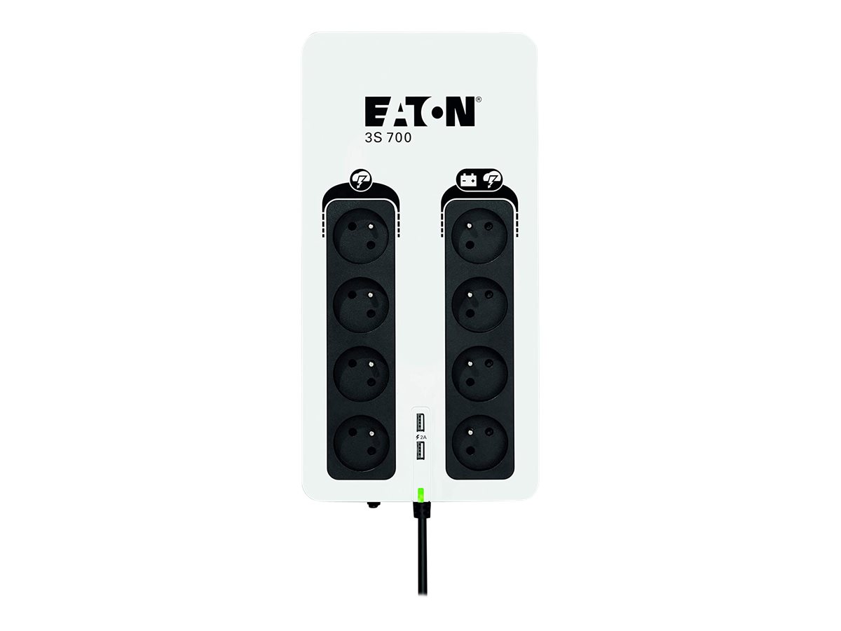 Onduleur Eaton 3S 700 — 700 VA / 420 W, 8 prises, USB — vue 2