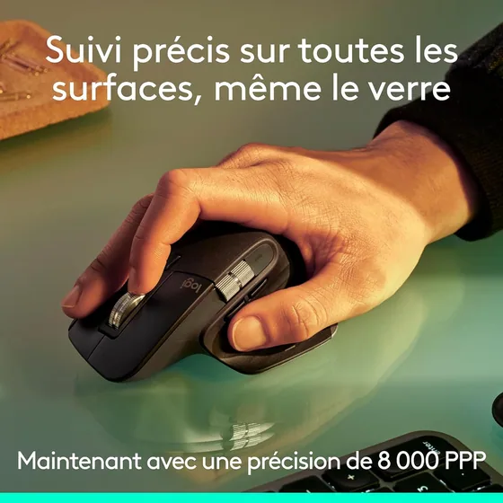 Souris Logitech MX Master 3S, USB-C rechargeable — vue 2