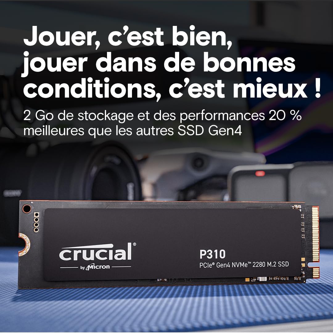 SSD interne Crucial P310 1 To, NVMe M.2 — vue 3