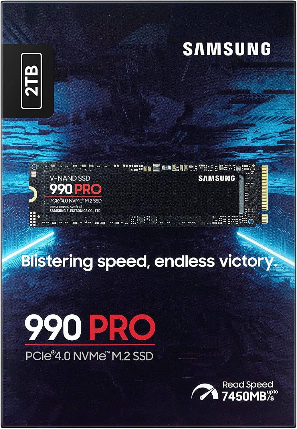 SSD interne Samsung 990 Pro 2 To, NVMe M.2 — vue 3