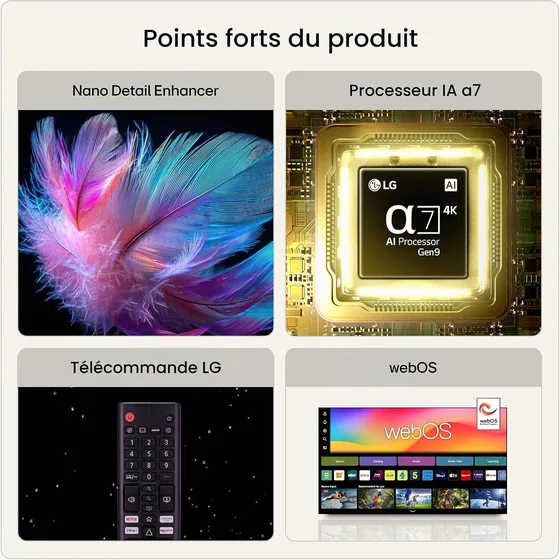 LG UHD AI 43NU80 — TV 43″ 4K (2026) — vue 2