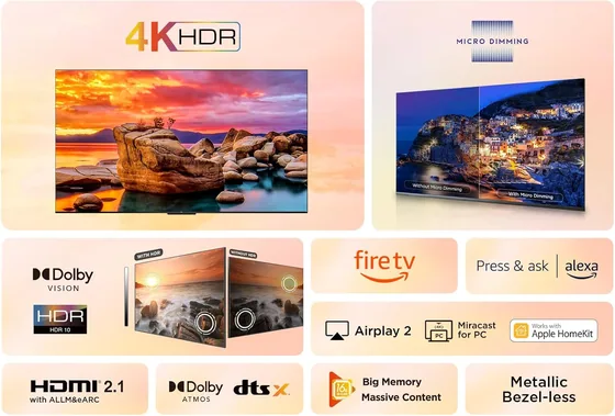 TCL 43PF650 — TV 43″ 4K Ultra HD, HDR, Fire TV — vue 2