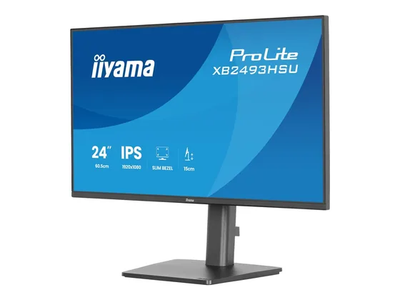XB2493HSU-B1 — écran 23,8″ réglable en hauteur — Trois quarts droit