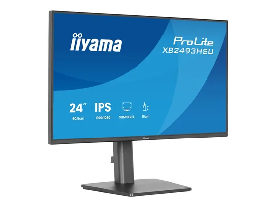 XB2493HSU-B1 — écran 23,8″ réglable en hauteur — Trois quarts gauche
